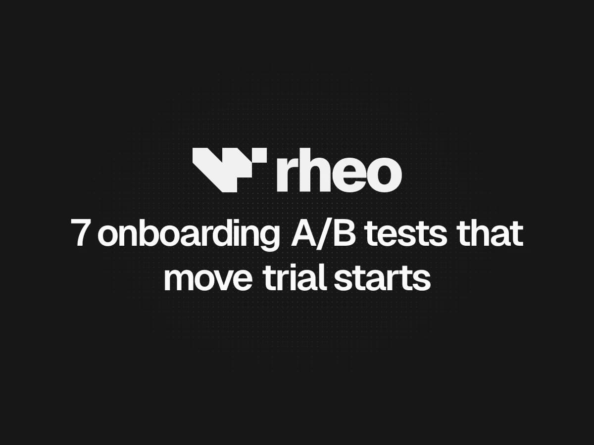 Rheo flow canvas with onboarding screens connected in the visual editor