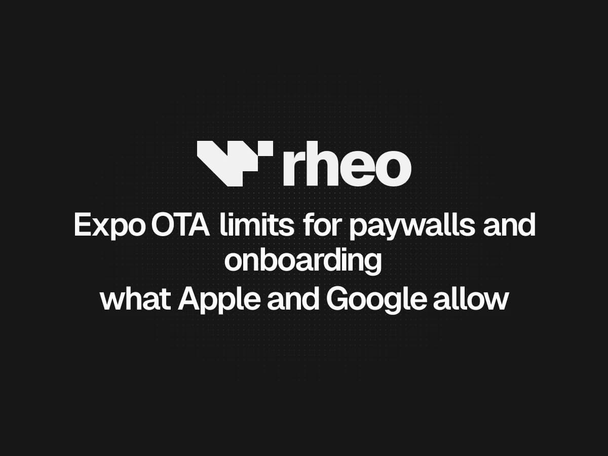 Expo EAS Update workflow for onboarding and paywall changes