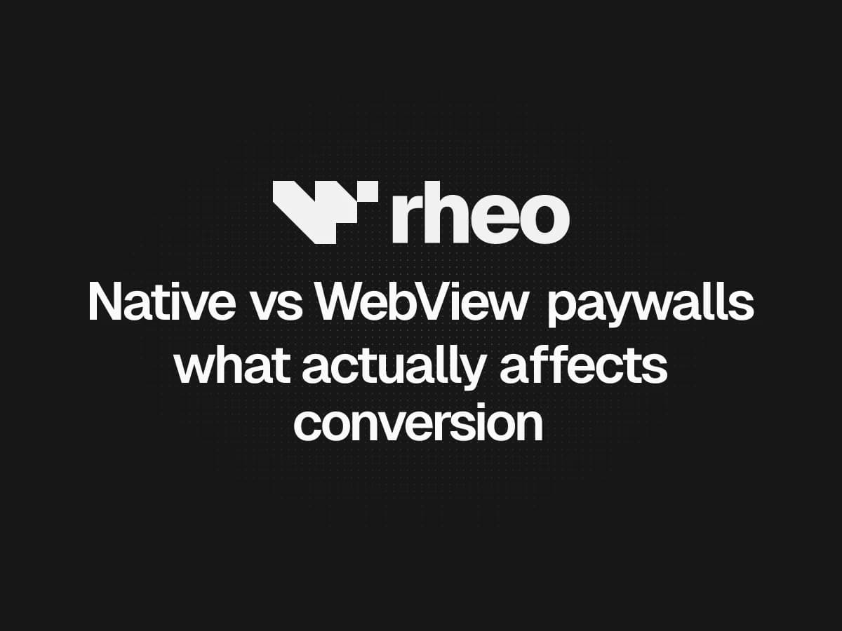 Rheo experiments dashboard showing A/B test variants and step-level funnel analytics