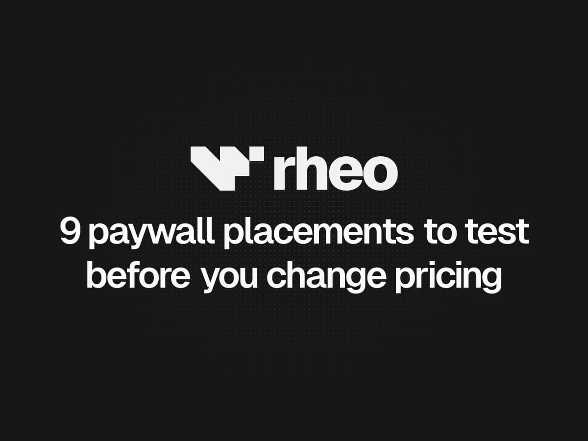 Nine paywall placement points in a mobile subscription funnel